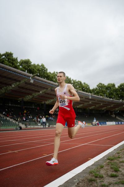 Franz Walther (Dresdner SC 1898) am 01.07.2023 waehrend den deutschen U23 Leichtathletik-Meisterschaften im Jahnstadion in Göttingen