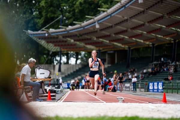 Enie Dangelmaier (LAZ Rhede) am 02.07.2023 waehrend den deutschen U23 Leichtathletik-Meisterschaften im Jahnstadion in Göttingen