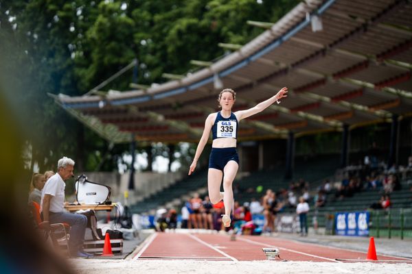 Enie Dangelmaier (LAZ Rhede) am 02.07.2023 waehrend den deutschen U23 Leichtathletik-Meisterschaften im Jahnstadion in Göttingen