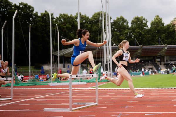 Yasmin Amaadacho (Garbsener SC) am 02.07.2023 waehrend den deutschen U23 Leichtathletik-Meisterschaften im Jahnstadion in Göttingen