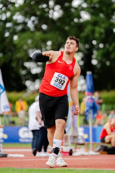 Max Dehning (TSV Bayer 04 Leverkusen) am 02.07.2023 waehrend den deutschen U23 Leichtathletik-Meisterschaften im Jahnstadion in Göttingen