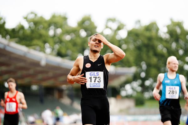 Darius Gussmann (Eintracht Frankfurt e.V.) am 02.07.2023 waehrend den deutschen U23 Leichtathletik-Meisterschaften im Jahnstadion in Göttingen