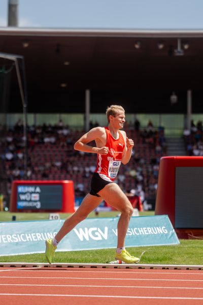 Max Dieterich (LG Braunschweig) während der 113. Deutschen Leichtathletik-Meisterschaften am 08.07.2023 im Auestadion in Kassel