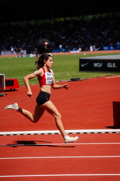 Anne Gebauer (VfL Eintracht Hannover) während der 113. Deutschen Leichtathletik-Meisterschaften am 08.07.2023 im Auestadion in Kassel