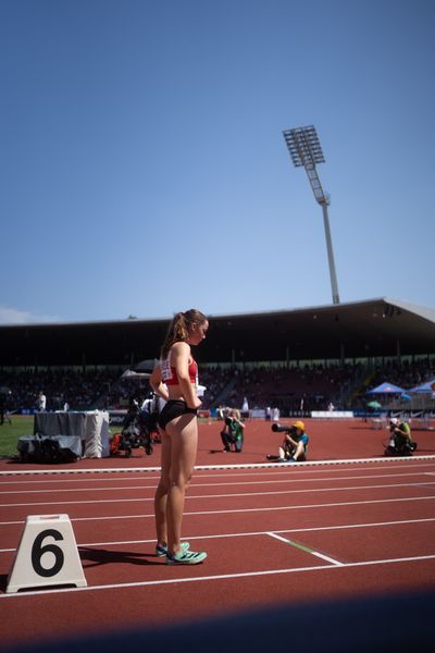 Smilla Kolbe (VfL Eintracht Hannover) während der 113. Deutschen Leichtathletik-Meisterschaften am 08.07.2023 im Auestadion in Kassel