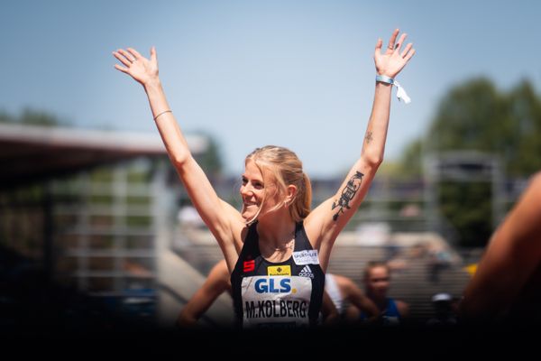 Majtie Kolberg (LG Kreis Ahrweiler) während der 113. Deutschen Leichtathletik-Meisterschaften am 08.07.2023 im Auestadion in Kassel