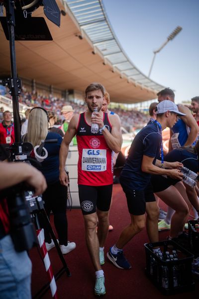 Fabian Dammermann (LG Osnabrueck) ueber 400m während der 113. Deutschen Leichtathletik-Meisterschaften am 08.07.2023 im Auestadion in Kassel