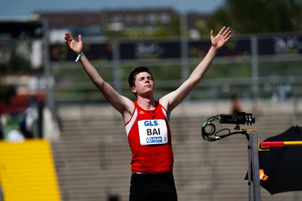 Alexander Bai (MTV Hanstedt) während der 113. Deutschen Leichtathletik-Meisterschaften am 08.07.2023 im Auestadion in Kassel