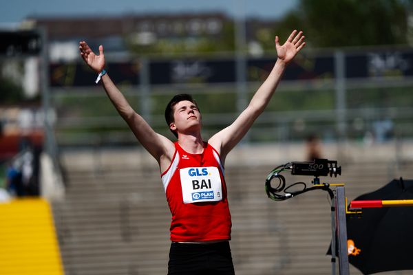 Alexander Bai (MTV Hanstedt) während der 113. Deutschen Leichtathletik-Meisterschaften am 08.07.2023 im Auestadion in Kassel