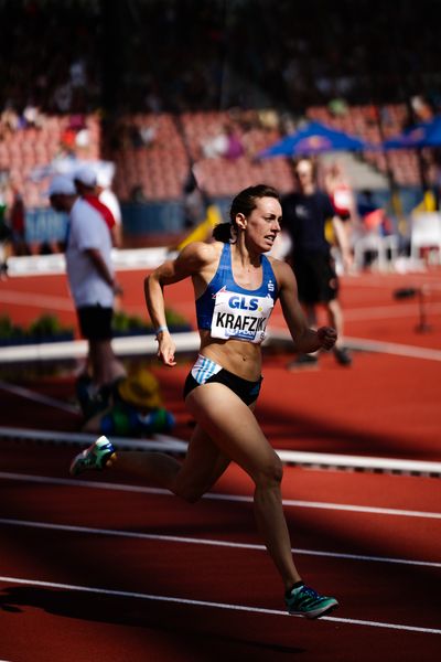 Carolina Krafzik (VfL Sindelfingen) während der 113. Deutschen Leichtathletik-Meisterschaften am 08.07.2023 im Auestadion in Kassel