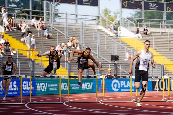 Jordan Gordon (Hannover 96) während der 113. Deutschen Leichtathletik-Meisterschaften am 08.07.2023 im Auestadion in Kassel