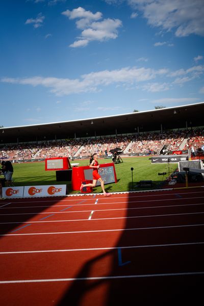 Karl Bebendorf (Dresdner SC 1898) während der 113. Deutschen Leichtathletik-Meisterschaften am 08.07.2023 im Auestadion in Kassel