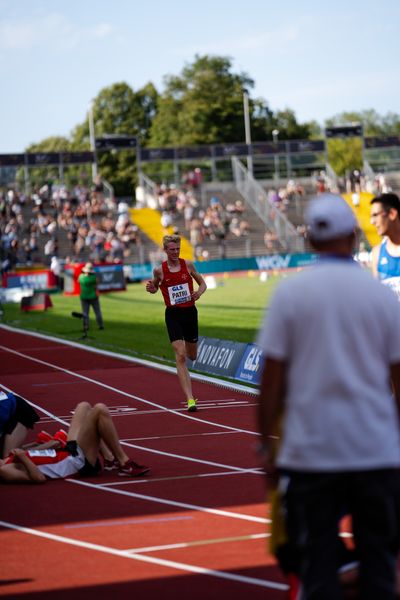 Jonas Patri (TSV Bayer 04 Leverkusen) während der 113. Deutschen Leichtathletik-Meisterschaften am 08.07.2023 im Auestadion in Kassel