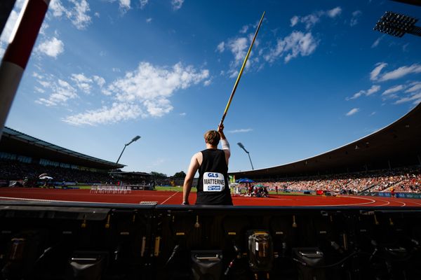 Casimir Matterne (Hannover 96) während der 113. Deutschen Leichtathletik-Meisterschaften am 08.07.2023 im Auestadion in Kassel