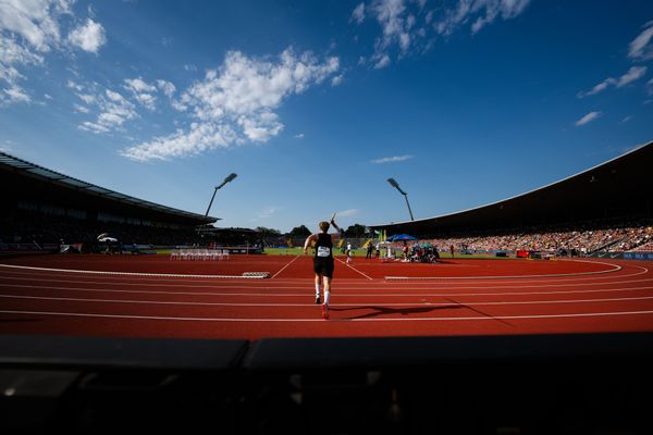 Casimir Matterne (Hannover 96) während der 113. Deutschen Leichtathletik-Meisterschaften am 08.07.2023 im Auestadion in Kassel