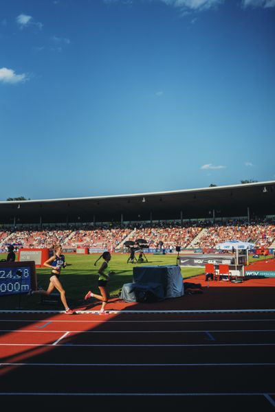 Tabea Themann (Turnerbund Hamburg Eilbeck) während der 113. Deutschen Leichtathletik-Meisterschaften am 08.07.2023 im Auestadion in Kassel