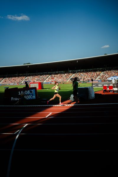 Svenja Pingpank (Hannover Athletics) während der 113. Deutschen Leichtathletik-Meisterschaften am 08.07.2023 im Auestadion in Kassel