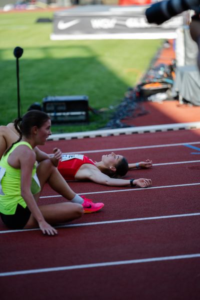 Katharina Saathoff (Braunschweiger Laufclub) während der 113. Deutschen Leichtathletik-Meisterschaften am 08.07.2023 im Auestadion in Kassel