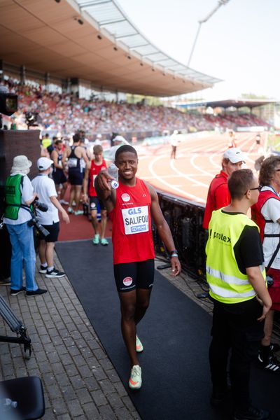 Fawzane Salifou (VfL Eintracht Hannover) während der 113. Deutschen Leichtathletik-Meisterschaften am 09.07.2023 im Auestadion in Kassel