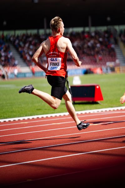 Thorben Finke (SV Sigiltra Soegel) während der 113. Deutschen Leichtathletik-Meisterschaften am 09.07.2023 im Auestadion in Kassel