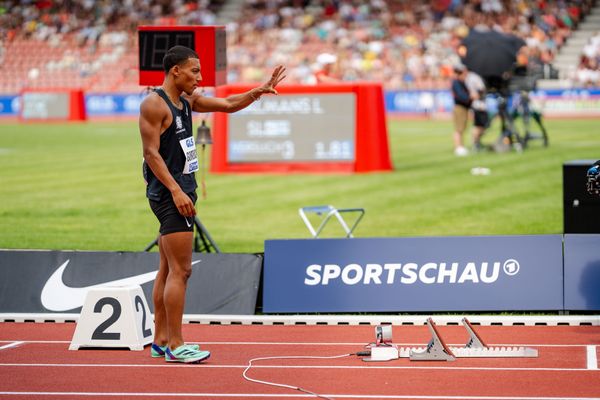 Jordan Gordon (Hannover 96) während der 113. Deutschen Leichtathletik-Meisterschaften am 09.07.2023 im Auestadion in Kassel