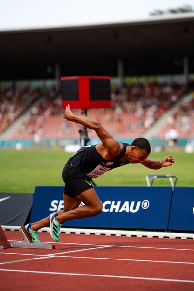 Jordan Gordon (Hannover 96) während der 113. Deutschen Leichtathletik-Meisterschaften am 09.07.2023 im Auestadion in Kassel