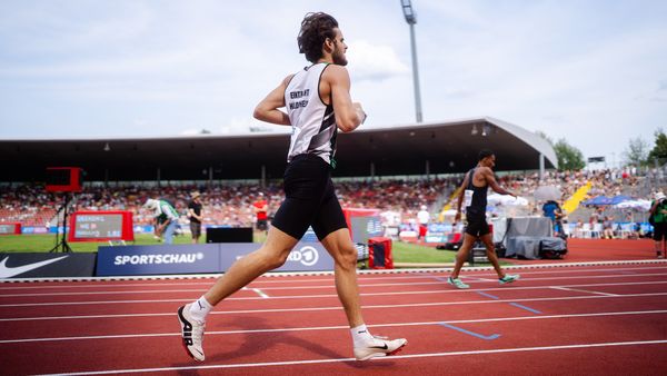 Niclas Jan Kaluza (Eintracht Hildesheim) während der 113. Deutschen Leichtathletik-Meisterschaften am 09.07.2023 im Auestadion in Kassel