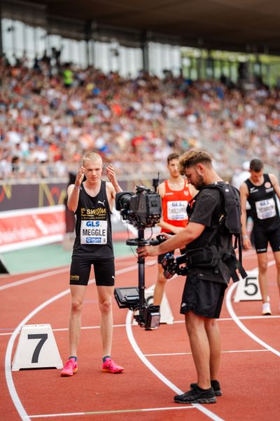 Emil Meggle (LG Stadtwerke Muenchen) während der 113. Deutschen Leichtathletik-Meisterschaften am 09.07.2023 im Auestadion in Kassel