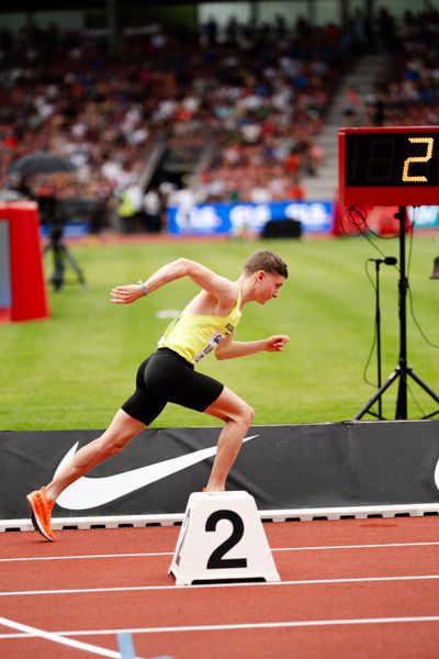 Maximilian Pingpank (Hannover Athletics) während der 113. Deutschen Leichtathletik-Meisterschaften am 09.07.2023 im Auestadion in Kassel