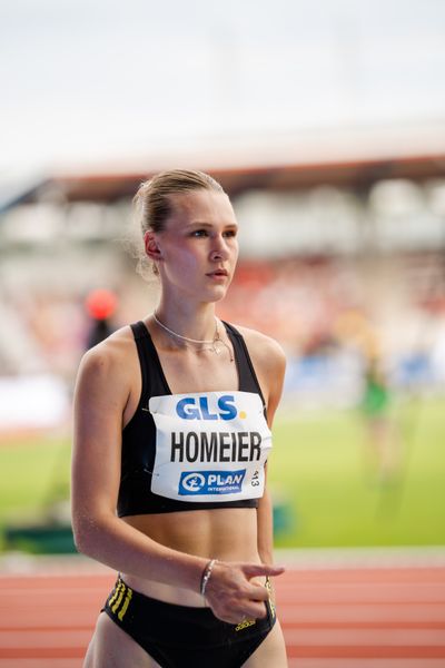 Merle Homeier (LG Goettingen) während der 113. Deutschen Leichtathletik-Meisterschaften am 09.07.2023 im Auestadion in Kassel