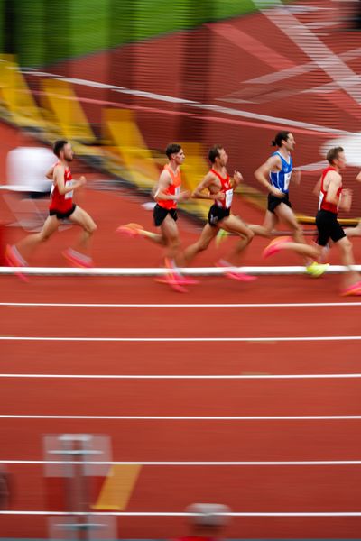 Felix Ebel (Emder Laufgemeinschaft) während der 113. Deutschen Leichtathletik-Meisterschaften am 09.07.2023 im Auestadion in Kassel