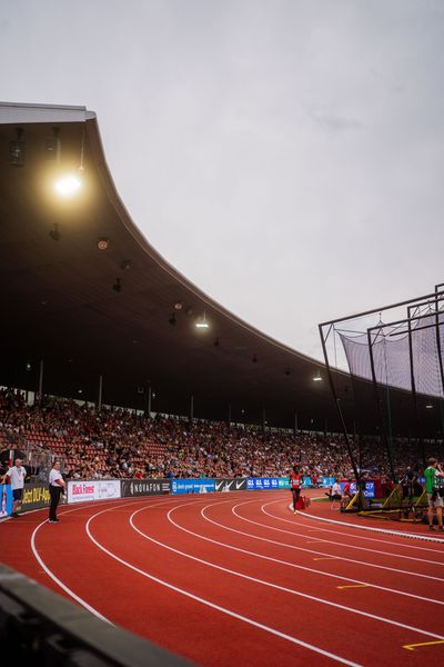 Mohamed Abdilaahi (LG Olympia Dortmund) während der 113. Deutschen Leichtathletik-Meisterschaften am 09.07.2023 im Auestadion in Kassel