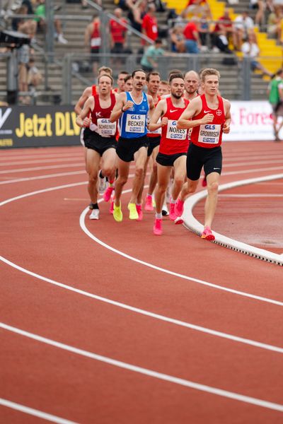 Till Grommisch (TSV Bayer 04 Leverkusen) während der 113. Deutschen Leichtathletik-Meisterschaften am 09.07.2023 im Auestadion in Kassel