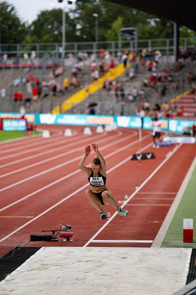 Merle Homeier (LG Goettingen) während der 113. Deutschen Leichtathletik-Meisterschaften am 09.07.2023 im Auestadion in Kassel