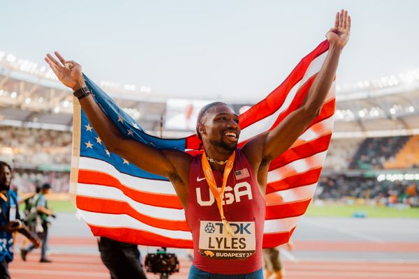 Noah Lyles (USA/United States) during Day 2 of the World Athletics Championships Budapest 23 at the National Athletics Centre in Budapest, Hungary on August 20, 2023.