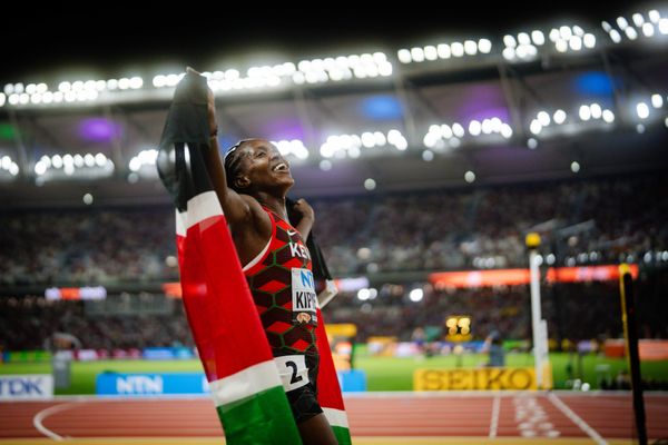 Faith Kipyegon (KEN/Kenya) on Day 4 of the World Athletics Championships Budapest 23 at the National Athletics Centre in Budapest, Hungary on August 22, 2023.