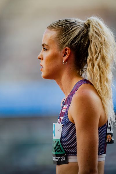 Keely Hodgkinson (GBR/Great Britain) during the 800 Metres on Day 5 of the World Athletics Championships Budapest 23 at the National Athletics Centre in Budapest, Hungary on August 23, 2023.