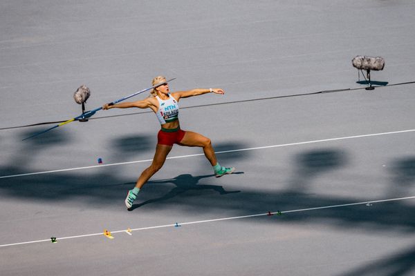 Réka Szilágyi (HUN/Hungary) during the Javelin Throw on Day 5 of the World Athletics Championships Budapest 23 at the National Athletics Centre in Budapest, Hungary on August 23, 2023.