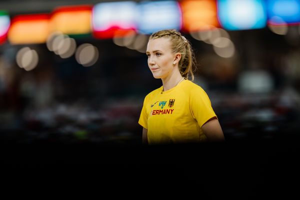 Kira Wittmann (GER/Germany) during the Triple Jump on Day 5 of the World Athletics Championships Budapest 23 at the National Athletics Centre in Budapest, Hungary on August 23, 2023.