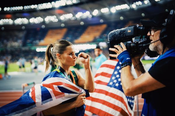 Nina Kennedy (AUS/Australia) on Day 5 of the World Athletics Championships Budapest 23 at the National Athletics Centre in Budapest, Hungary on August 23, 2023.