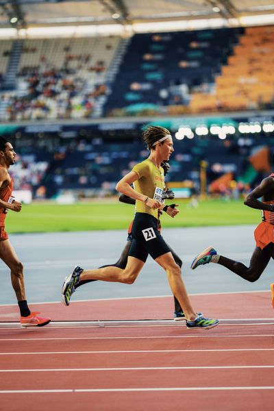 Sam Parsons (GER/Germany) during the 5000 Metres on Day 6 of the World Athletics Championships Budapest 23 at the National Athletics Centre in Budapest, Hungary on August 24, 2023.