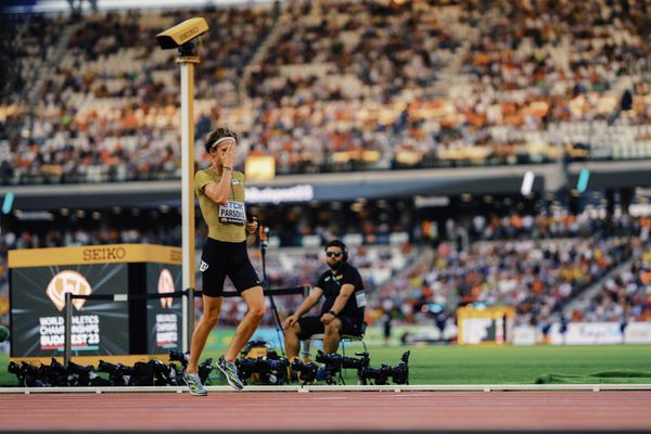 Sam Parsons (GER/Germany) during the 5000 Metres on Day 6 of the World Athletics Championships Budapest 23 at the National Athletics Centre in Budapest, Hungary on August 24, 2023.