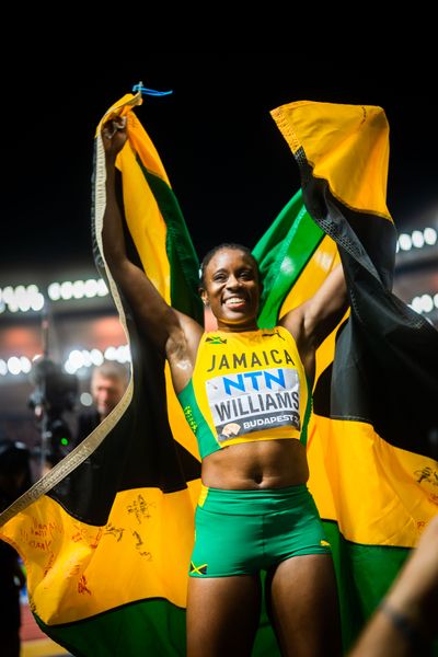 Danielle Williams (JAM/Jamaica) during the 100 Metres Hurdles on Day 6 of the World Athletics Championships Budapest 23 at the National Athletics Centre in Budapest, Hungary on August 24, 2023.