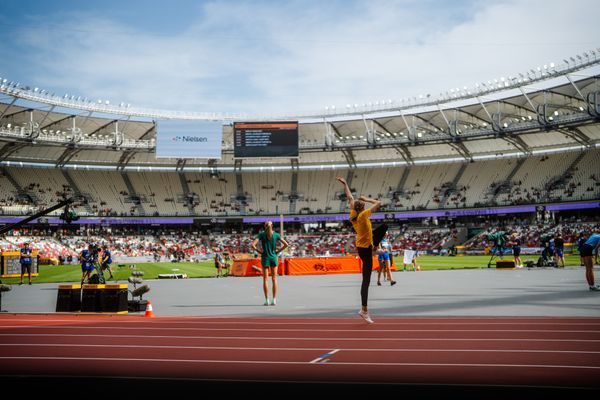 Johanna Göring (GER/Germany) during the High Jump on Day 6 of the World Athletics Championships Budapest 23 at the National Athletics Centre in Budapest, Hungary on August 24, 2023.