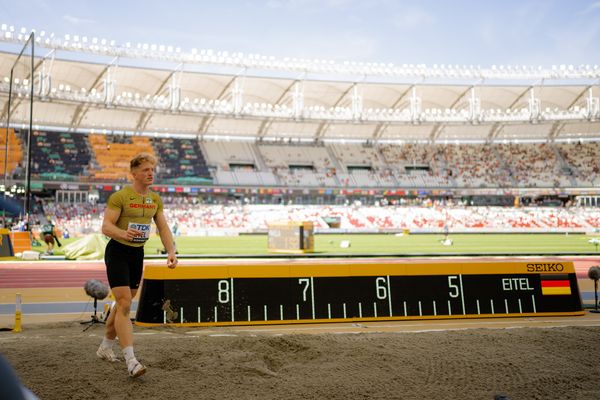 Manuel Eitel (GER/Germany) during the Decathlon Long Jump on Day 6 of the World Athletics Championships Budapest 23 at the National Athletics Centre in Budapest, Hungary on August 24, 2023.