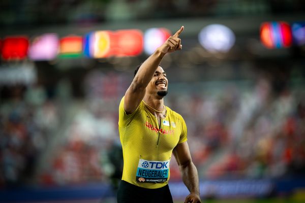 Leo Neugebauer (GER/Germany) during the Decathlon High Jump on Day 7 of the World Athletics Championships Budapest 23 at the National Athletics Centre in Budapest, Hungary on August 25, 2023.