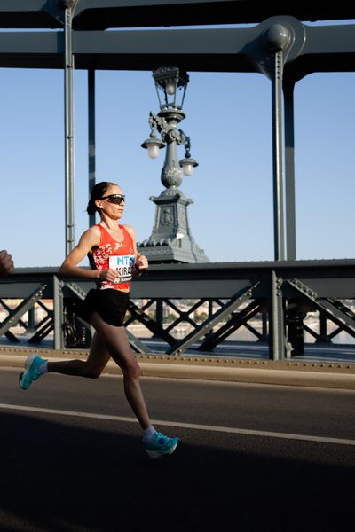 Julia Mayer (AUT/Austria) during the Women Marathon on Day 8 of the World Athletics Championships Budapest 23 at the National Athletics Centre in Budapest, Hungary on August 26, 2023.