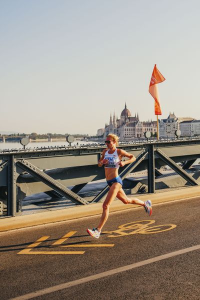 Lindsay Flanagan (USA/United States) during the Women Marathon on Day 8 of the World Athletics Championships Budapest 23 at the National Athletics Centre in Budapest, Hungary on August 26, 2023.