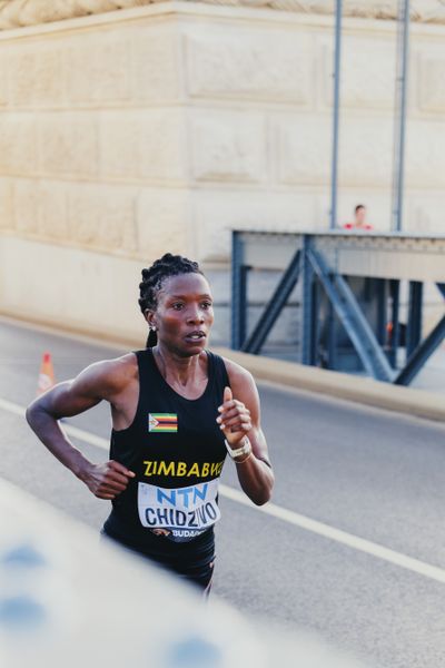 Fortunate Chidzivo (ZIM/Zimbabwe) during the Marathon on Day 8 of the World Athletics Championships Budapest 23 at the National Athletics Centre in Budapest, Hungary on August 26, 2023.