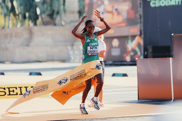 Amane Beriso Shankule (ETH/Ethiopia) on Day 8 of the World Athletics Championships Budapest 23 at the National Athletics Centre in Budapest, Hungary on August 26, 2023.